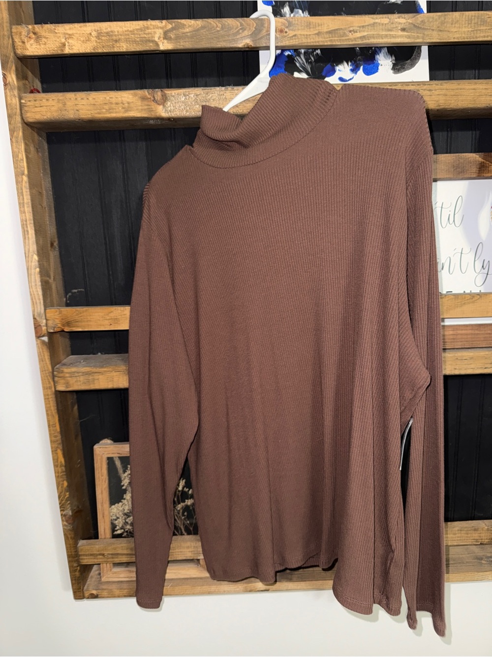 Old Navy Ribbed Mock Neck Long-Sleeve Top - Brown